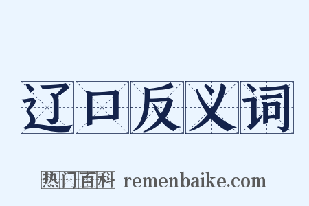 辽口反义词是什么意思的图片